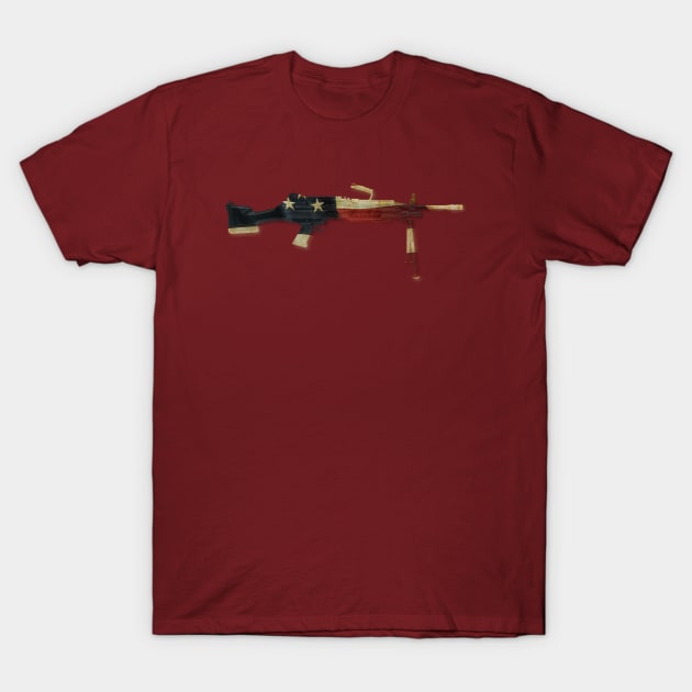 American AF Machine Gun T-Shirt by GreenGuyTeesStore